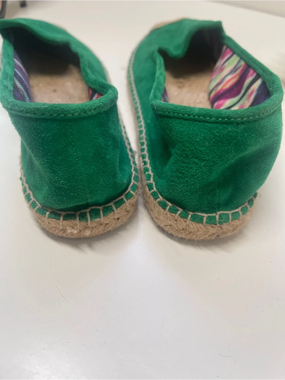 New Nine West Green Suede Espadrille Flats - Women's Slip-On Shoes
